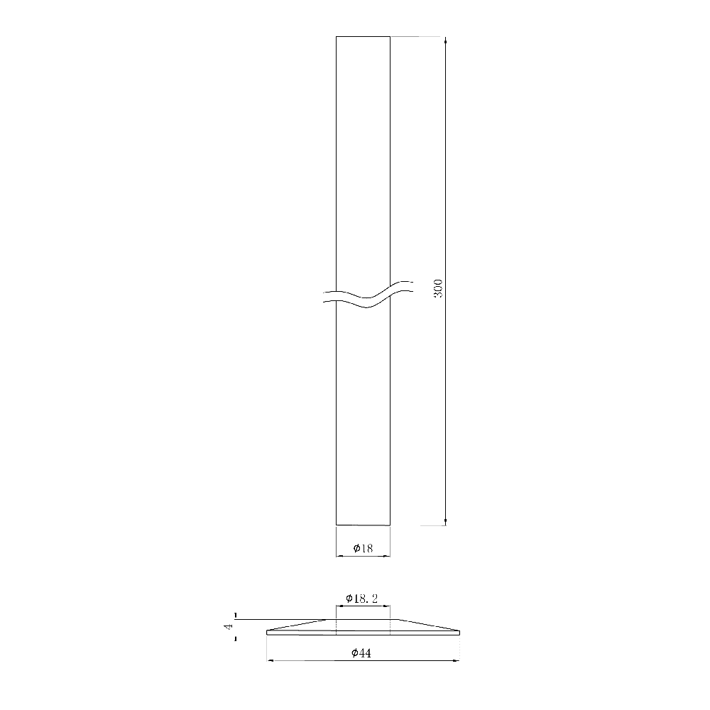Astini Chrome Radiator Pipe Sleeve 300mm