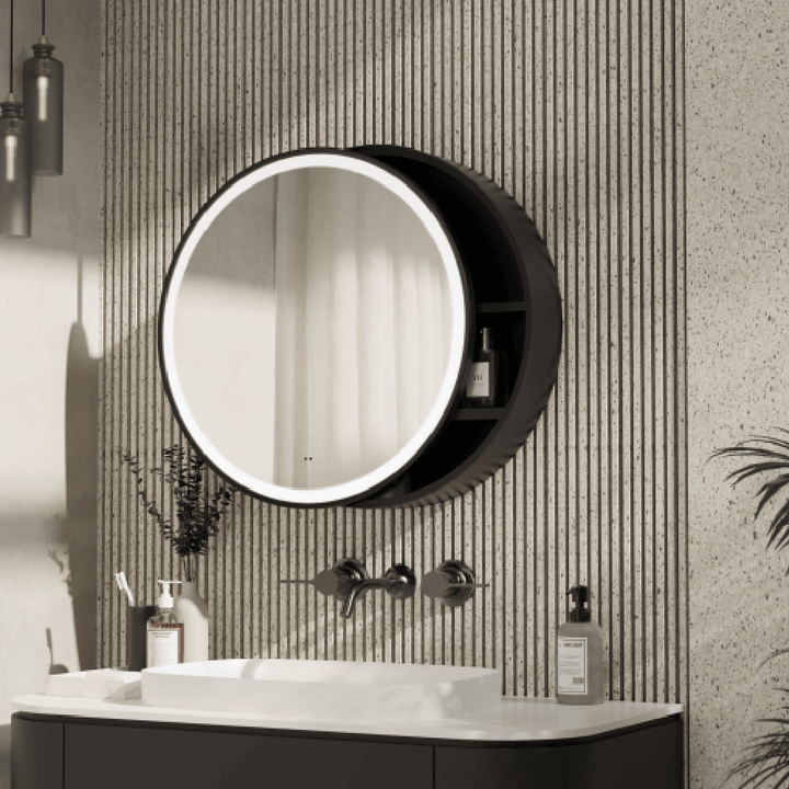 astini-monty-round-black-single-door-led-mirror-cabinet-