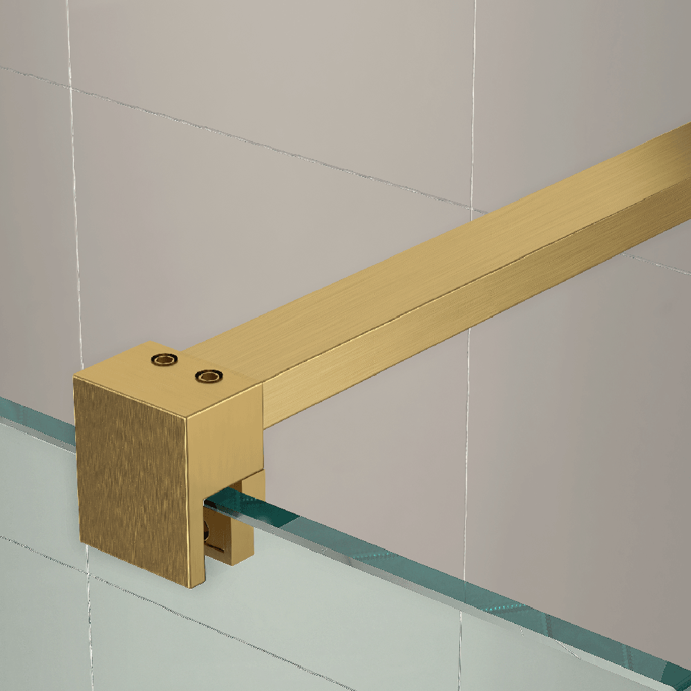 Astini T18 Brushed Brass 800x1950x8mm Wetroom Panel