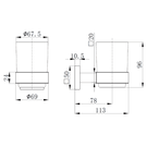 astini-sydney-chrome-square-tumbler--holder-