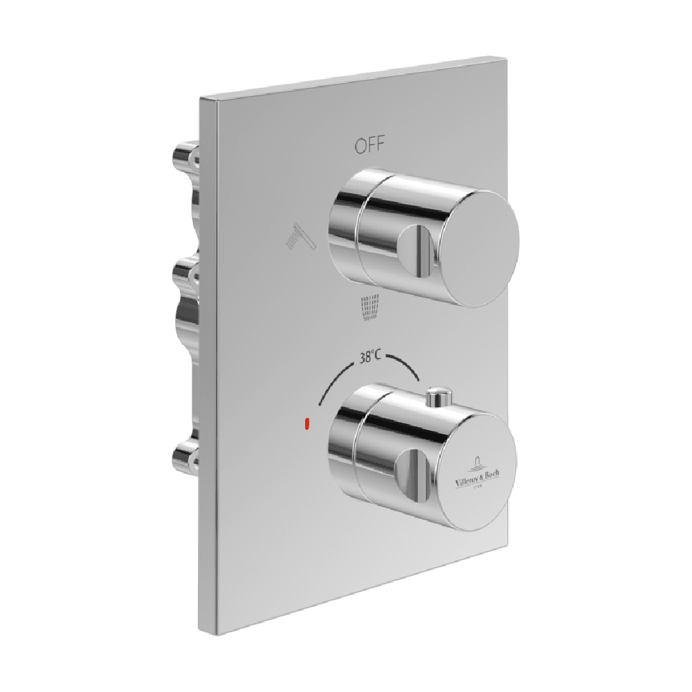 Villeroy & Boch Universal Chrome 3 Way Thermostatic Valve and Vi-Box Installation Unit