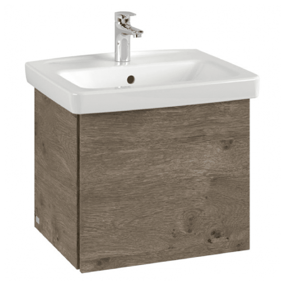 Villeroy & Boch Newo Oak Nebraska 550mm 1 Drawer Vanity Unit and Basin