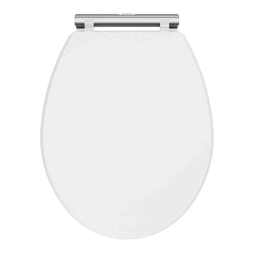 Nuie Classique Satin White Soft Close Wooden Toilet Seat
