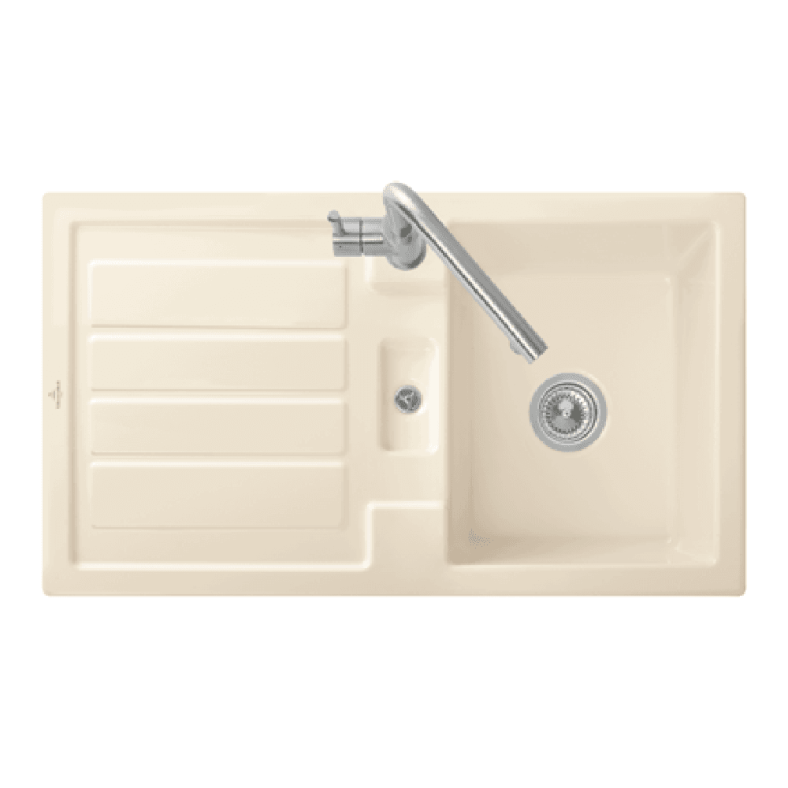 Villeroy & Boch Flavia 50 1.0 Bowl Ceramic Kitchen Sink - NO WASTE