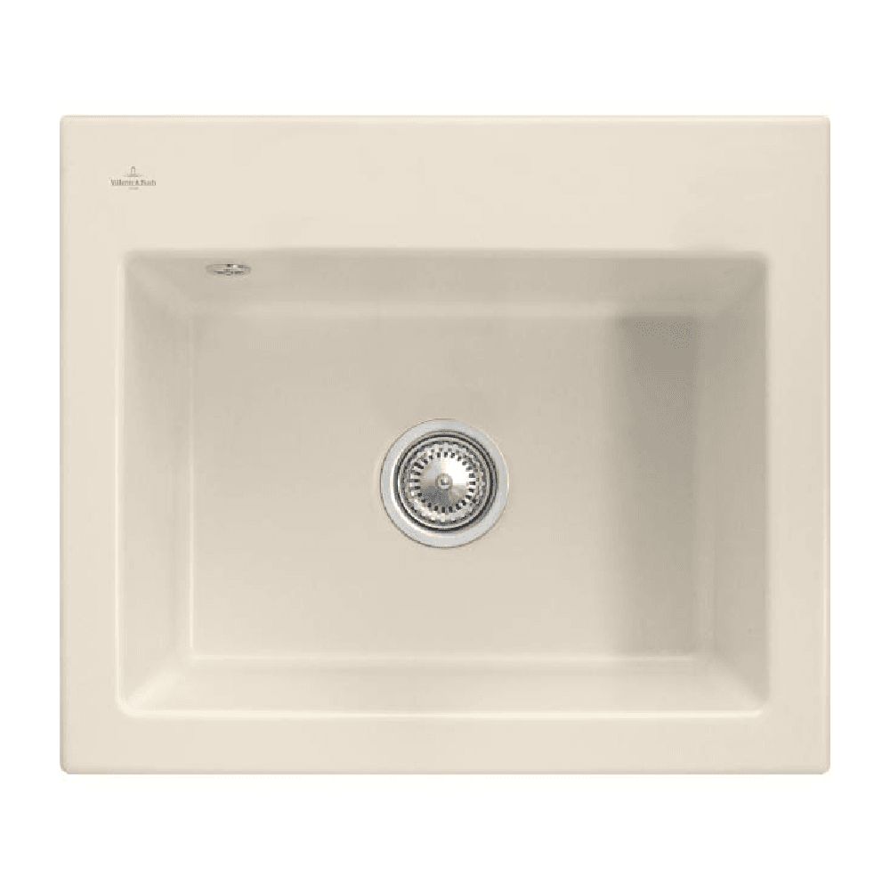 Villeroy & Boch Subway 60 S Flat 1.0 Bowl Ceramic Kitchen Sink - No Waste System