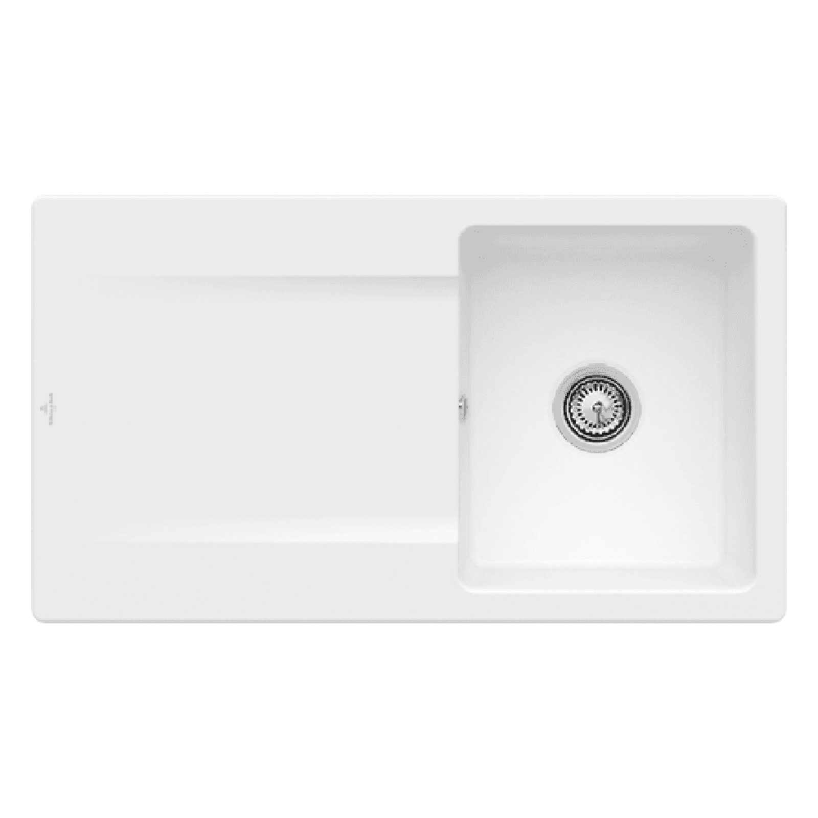 Villeroy & Boch Siluet 50 1.0 Bowl Ceramic Kitchen Sink - NO WASTE