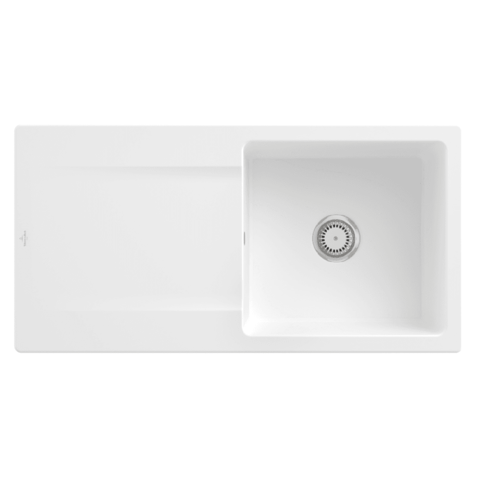 Villeroy & Boch Siluet 60 1.0 Bowl Ceramic Kitchen Sink - NO WASTE