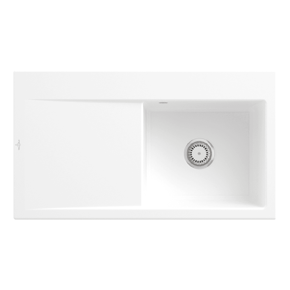 Villeroy & Boch Subway 50 Style 1 Bowl Ceramic Kitchen Sink LHD - NO WASTE