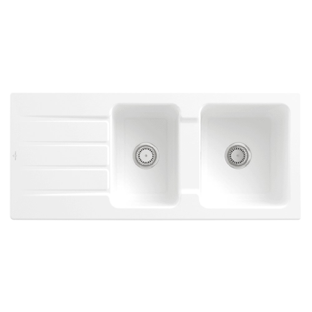 Villeroy & Boch Architectura 80 1.75 Bowl Ceramic Kitchen Sink - NO WASTE