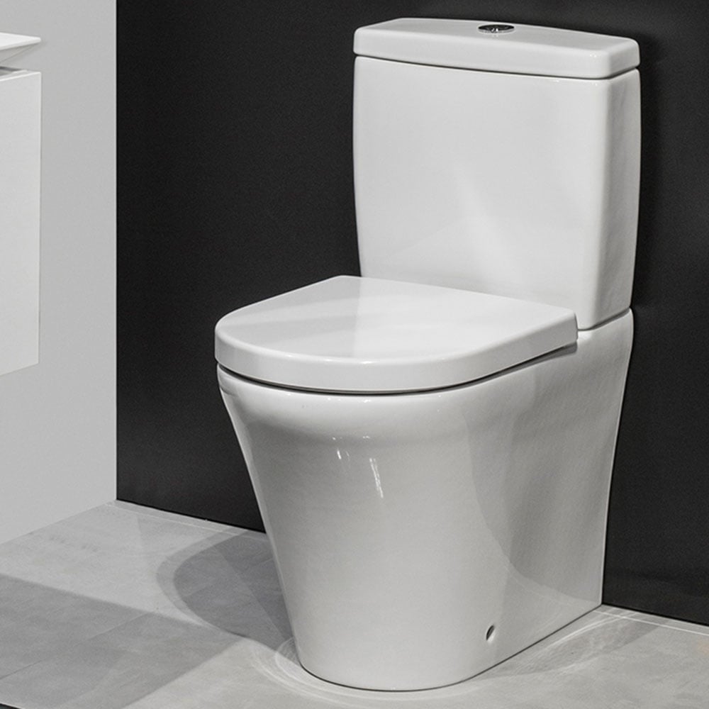 Villeroy & Boch O.novo White Rimless Close Coupled Toilet, Cistern & Soft Close Seat