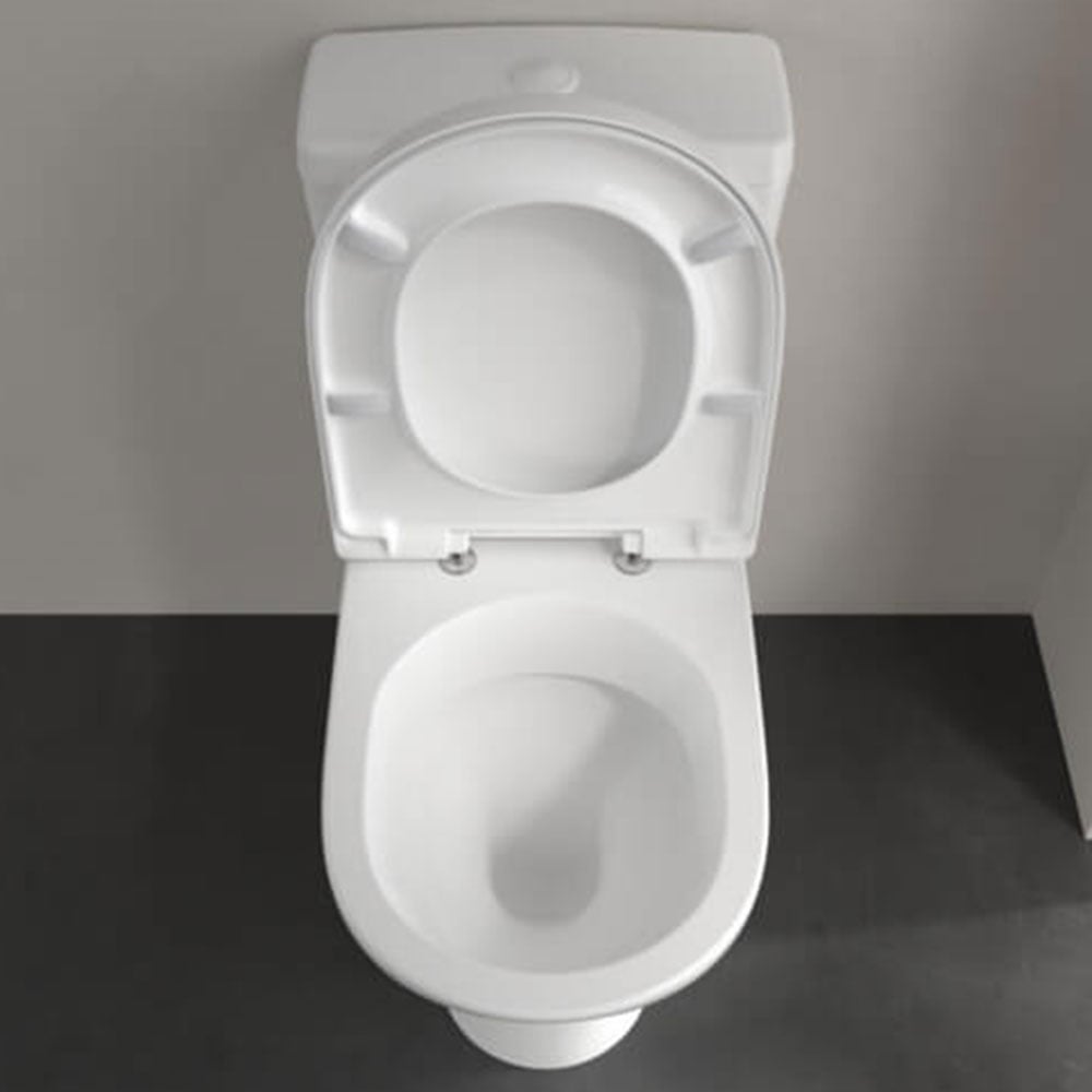 Villeroy & Boch O.Novo Compact Open Back Close Coupled Toilet, Cistern & Soft Close Seat