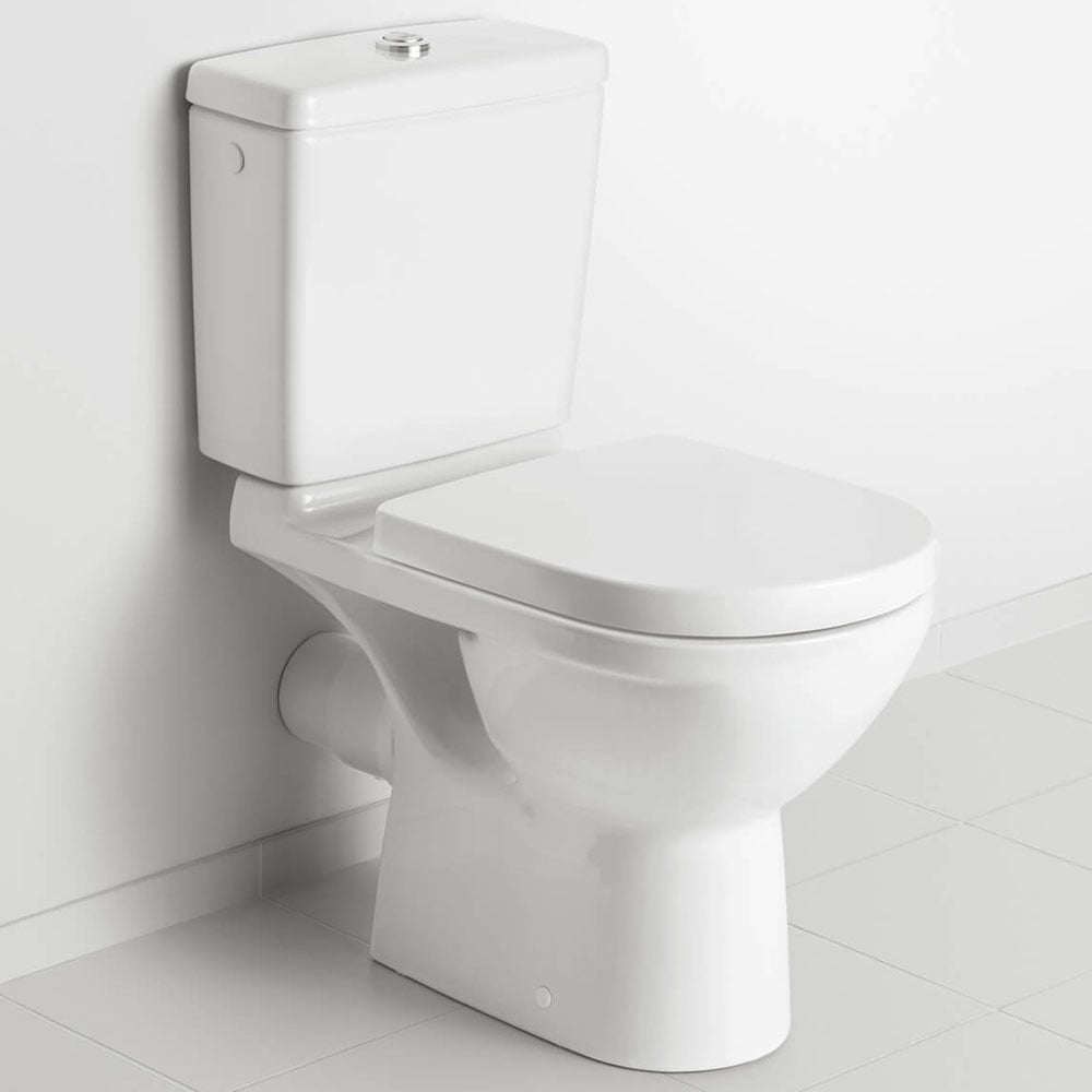 Villeroy & Boch O.Novo Compact Open Back Close Coupled Toilet, Cistern & Soft Close Seat