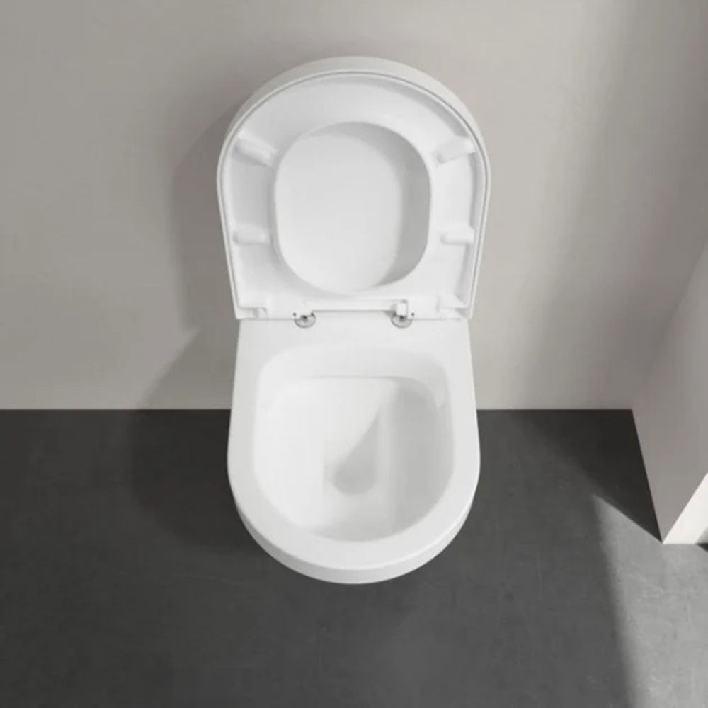 Villeroy & Boch Architectura Round Rimless Wall Mounted Toilet Pan & Soft Close Seat