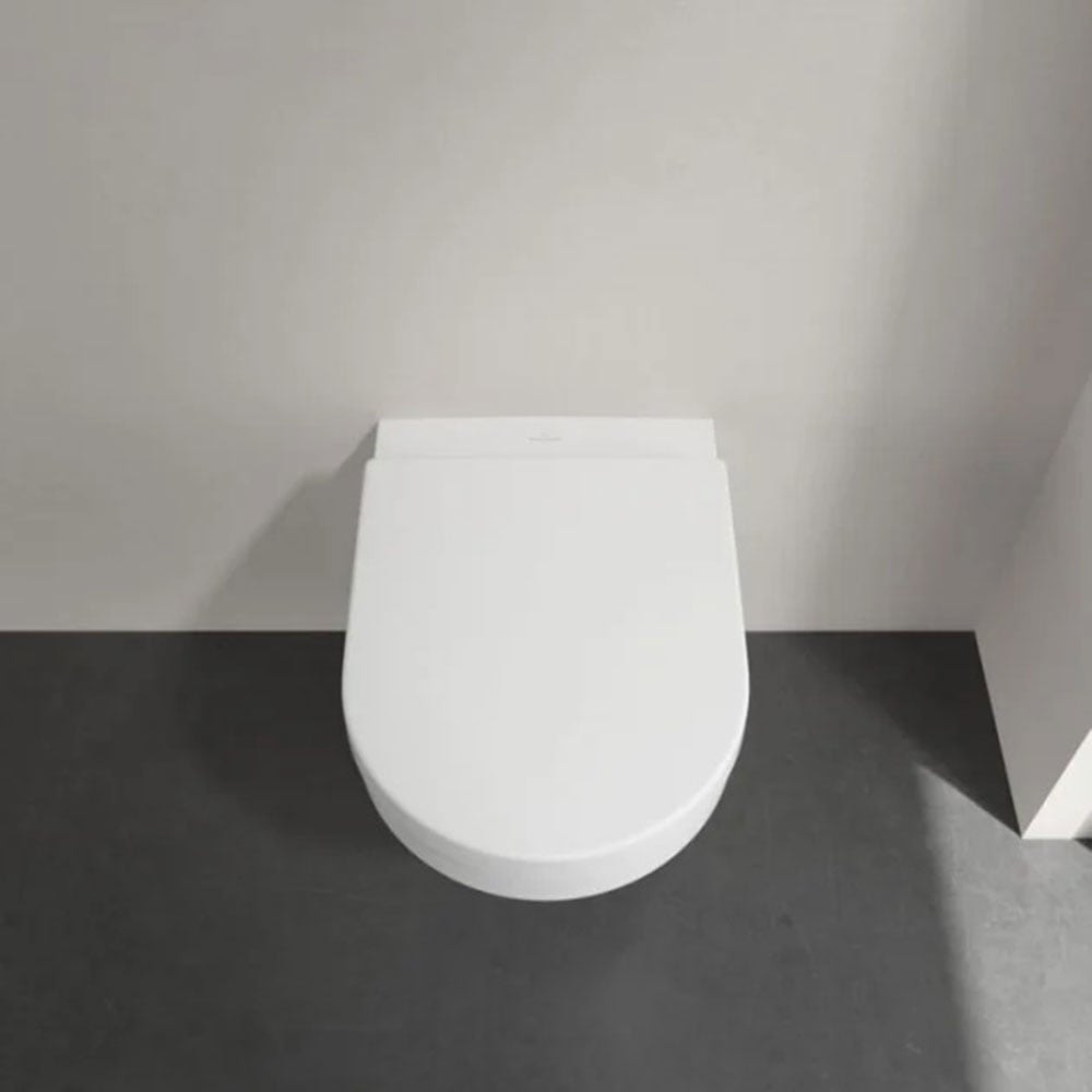 Villeroy & Boch Architectura Round Rimless Wall Mounted Toilet Pan & Soft Close Seat