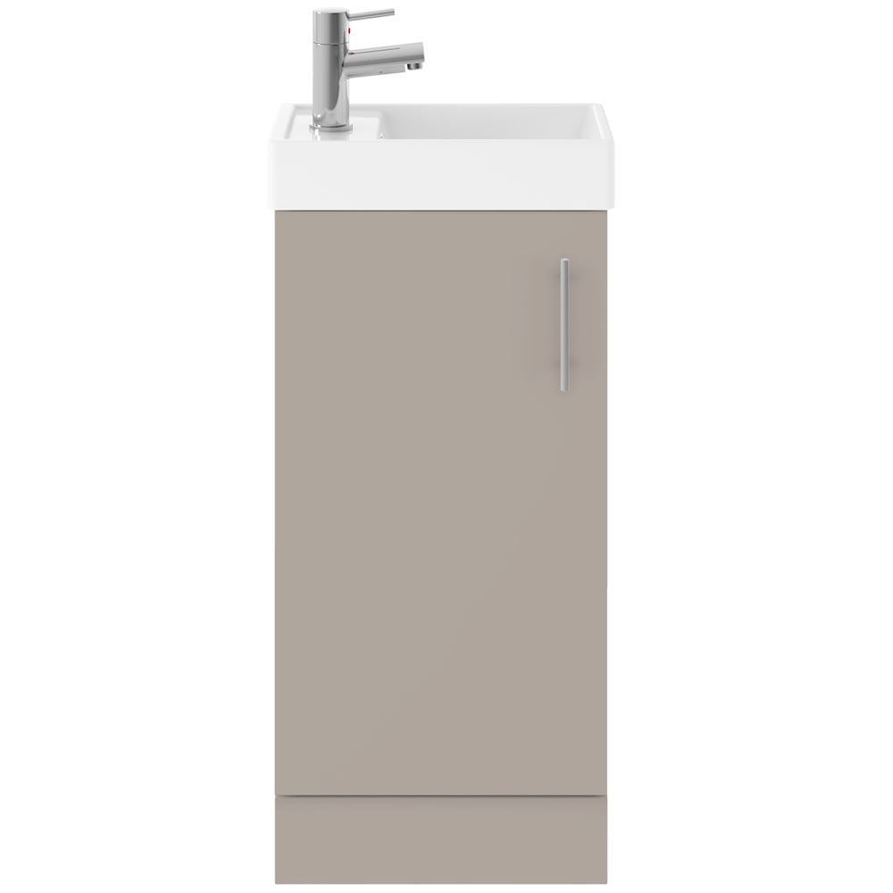 Nuie Vault Stone Grey 400mm Floor Standing Unit and Basin - MIN006