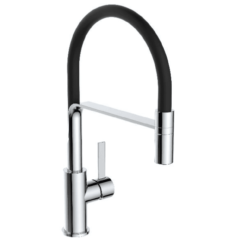 Reginox Aurora Chrome Pull Out Spray Single Lever Kitchen Sink Tap