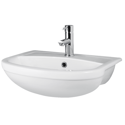 Hudson Reed Harmony 505x390 1th White Semi Recessed Basin - NCH305A