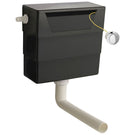 Black wall-mounted concealed toilet cistern tank