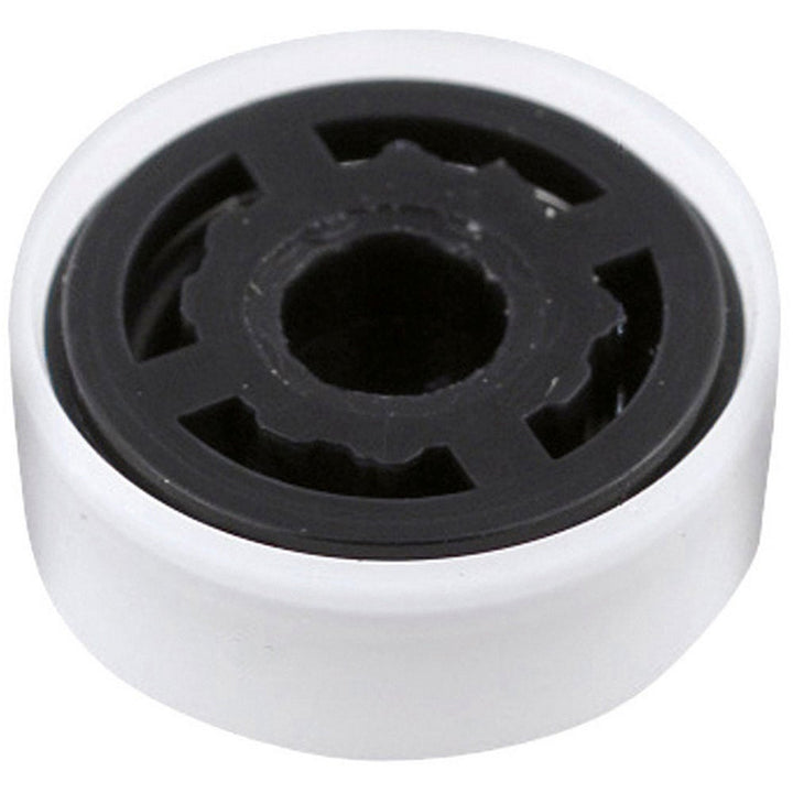 Black gas hob with four burners and round knobs