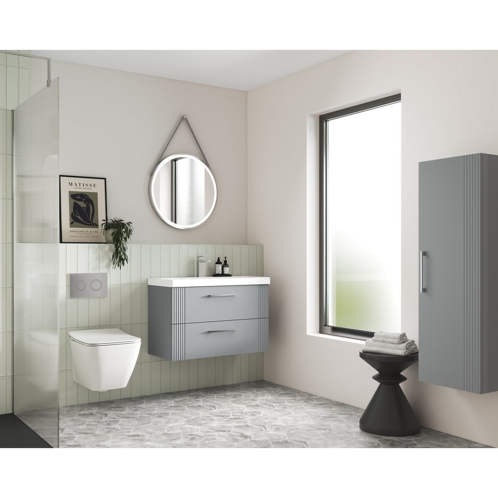 Nuie Ava Whtie Wall Hung Pan Toilet & Soft Close Seat - NCG440