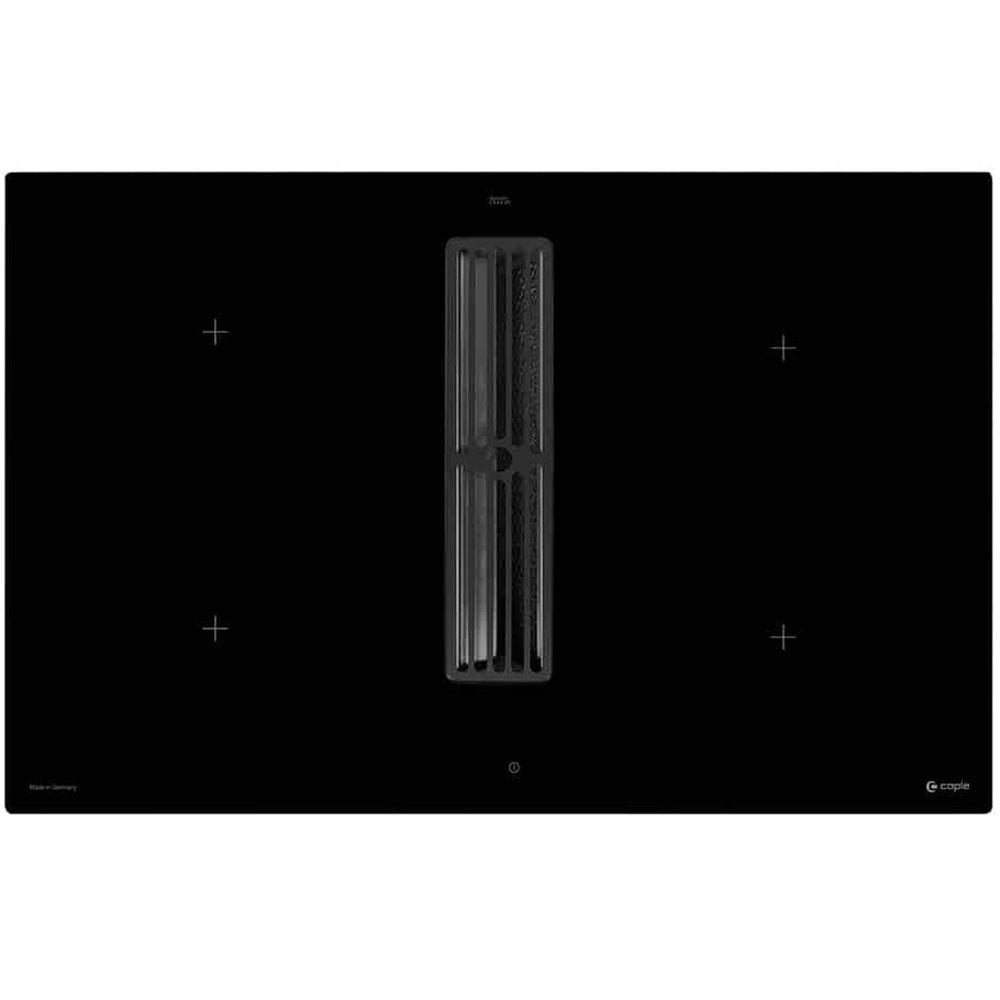 Caple 80cm Black Glass Induction Hob with Downdraft Extractor