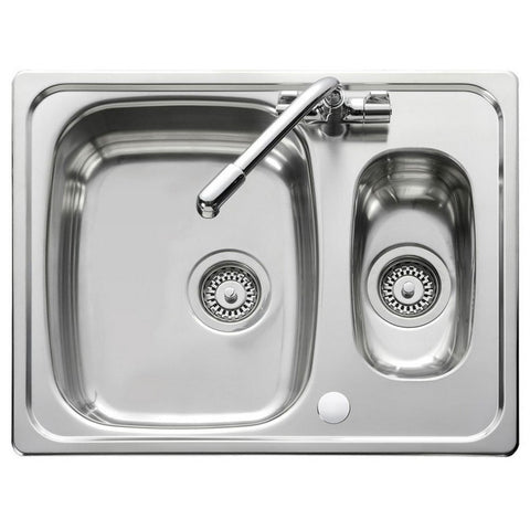 Leisure Albion 1.5 Bowls Polished Stainless Steel Kitchen Sink EL650/