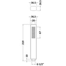 nuie-chrome-easyclean-rectangular-shower-handset---ho306-