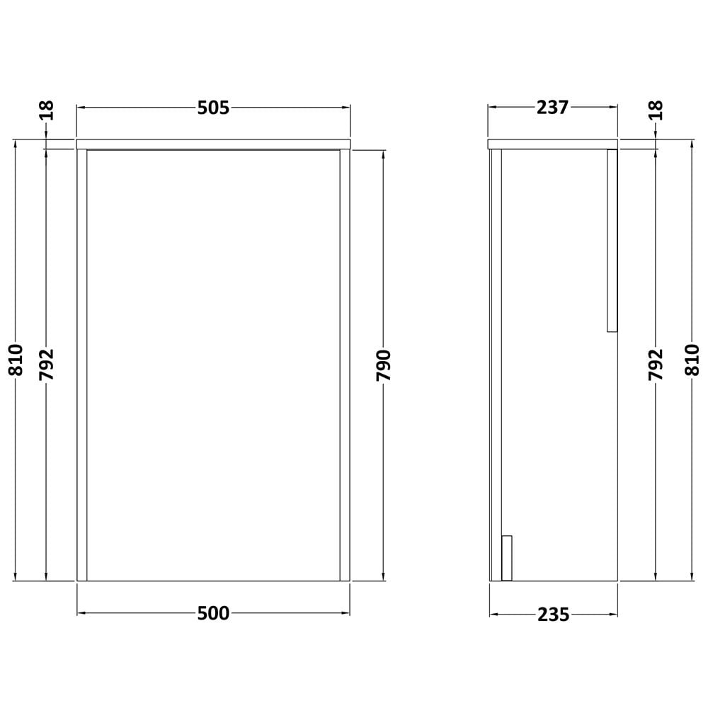 Hudson Reed Coast Grey Gloss 600mm Back to Wall WC Toilet Unit FMC846