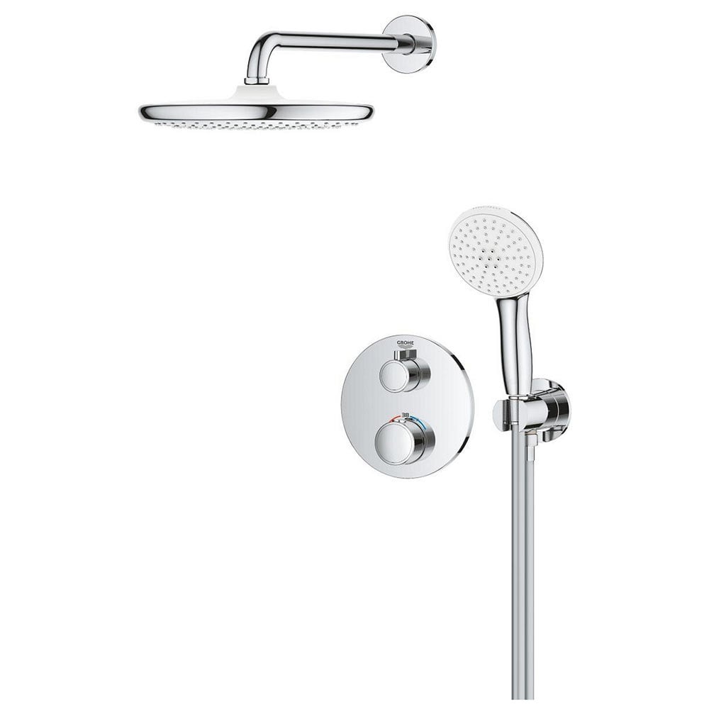 Grohe Grohtherm Chrome Concealed Shower System With Tempesta 250 - 34872000
