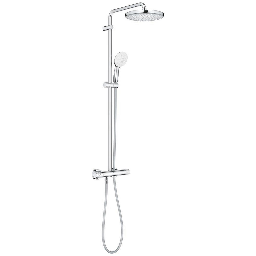 Grohe Tempesta Chrome System 250 Shower System With Thermostat For Wall Mounting - 26670001