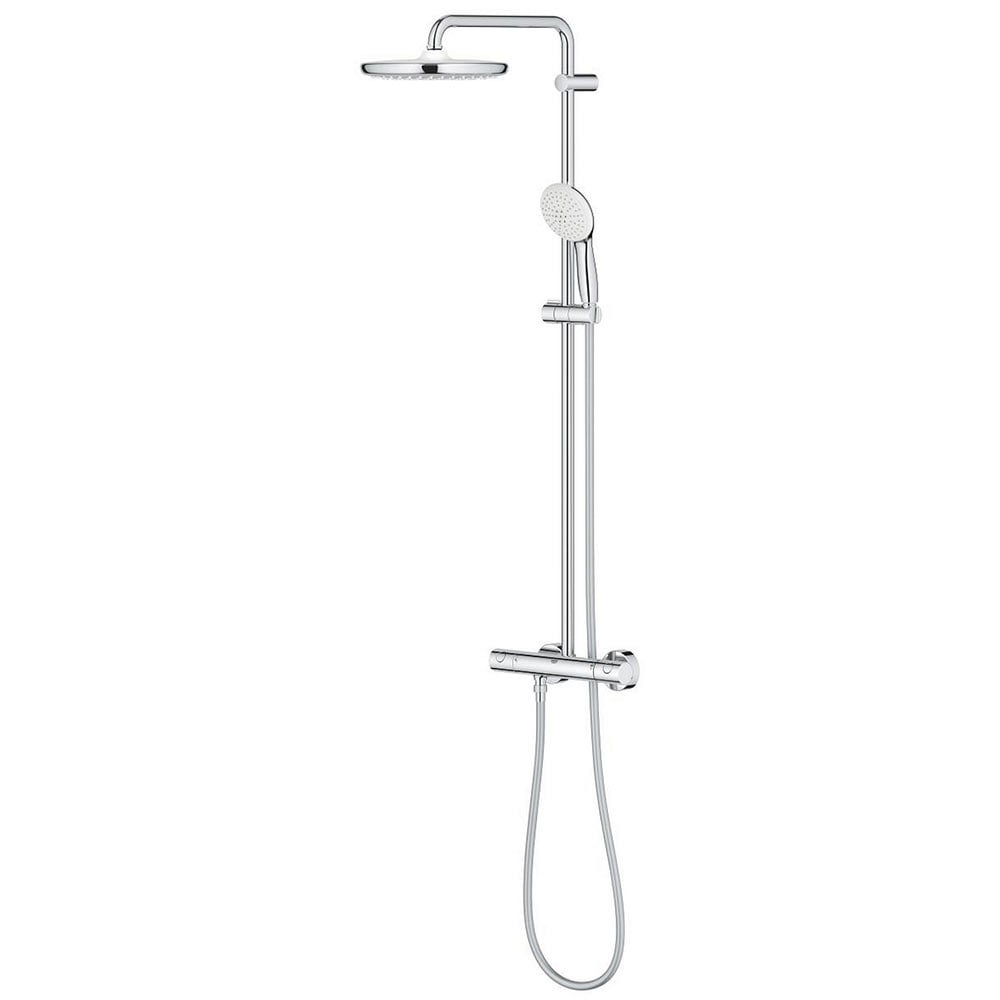 Grohe Tempesta Chrome System 250 Shower System With Thermostat For Wall Mounting - 26670001