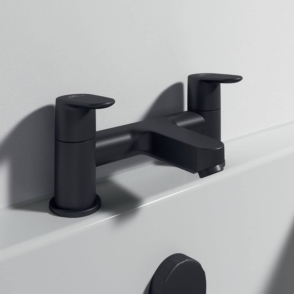 Ideal Standard Cerafine Silk Black O Dual Control Bath Filler Tap - BC707XG