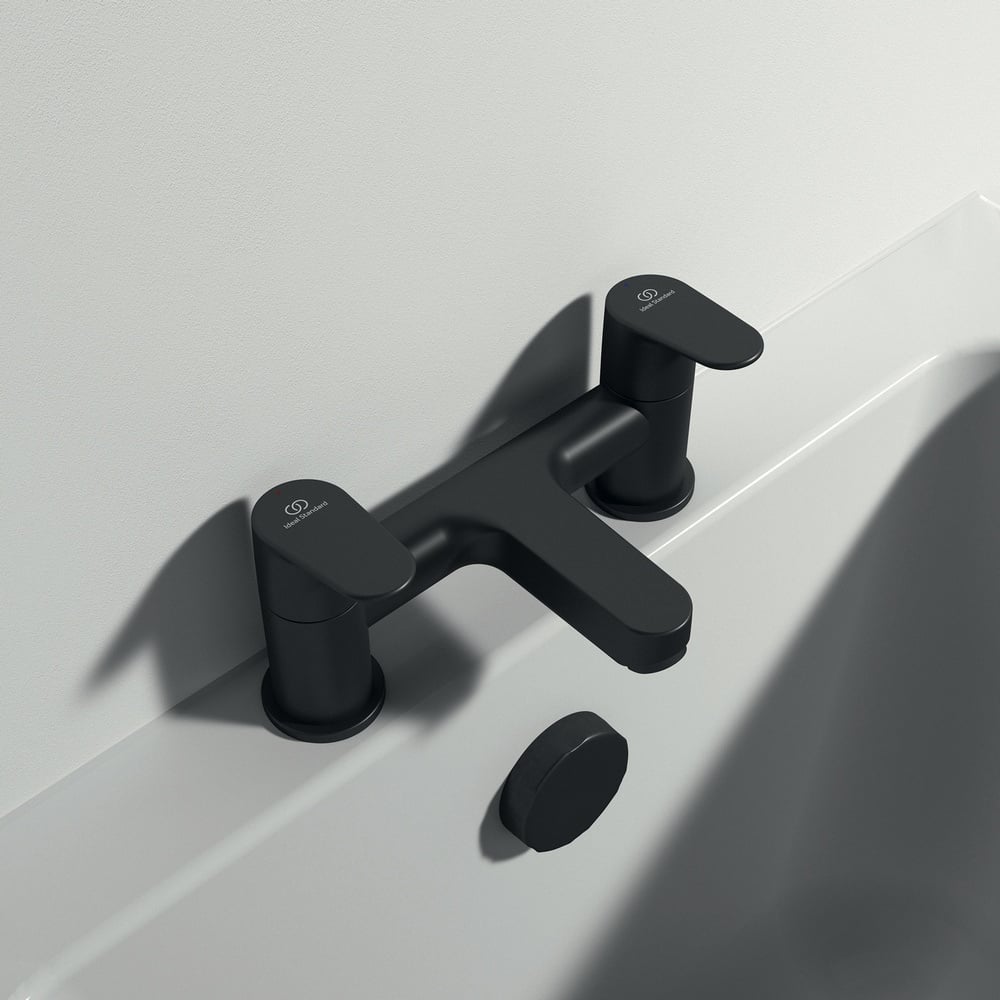 Ideal Standard Cerafine Silk Black O Dual Control Bath Filler Tap - BC707XG