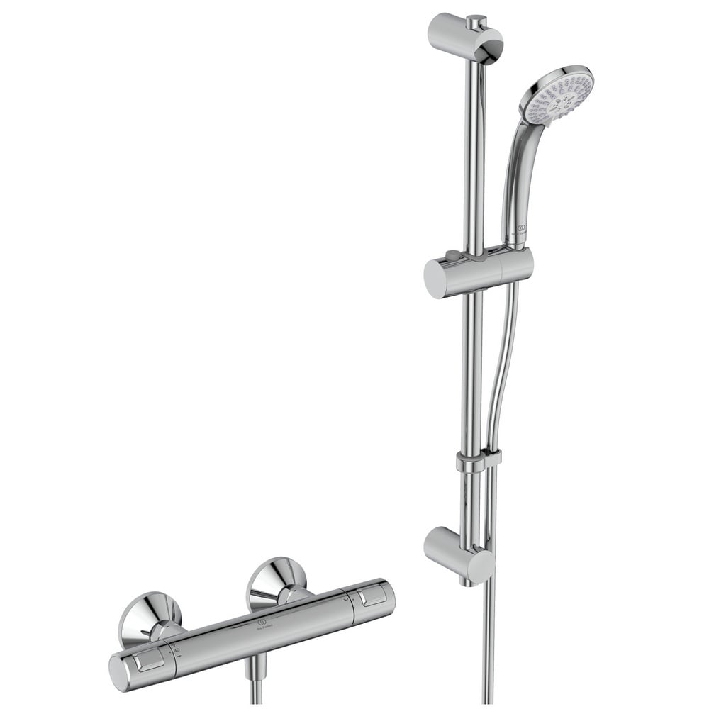 Ideal Standard Ceratherm T25 Chrome Exposed Thermostatic Shower Mixer Pack - A7205AA