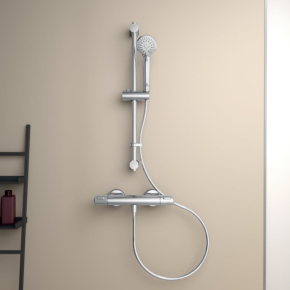 Ideal Standard Ceratherm T25 Chrome Exposed Thermostatic Shower Mixer Pack - A7205AA