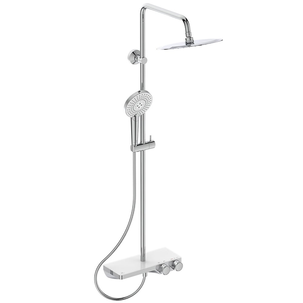 Ideal Standard Ceratherm S200 Chrome Exposed Thermostatic Shelf Shower System - A7331AA