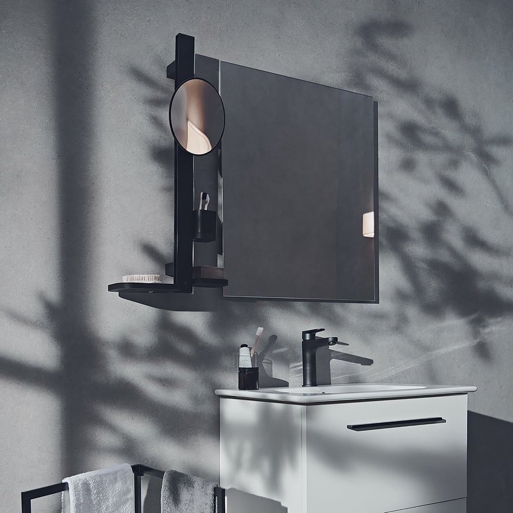 Ideal Standard Alu+ Silk Black Beauty Bar Small, Mirror 200mm - BD589XG
