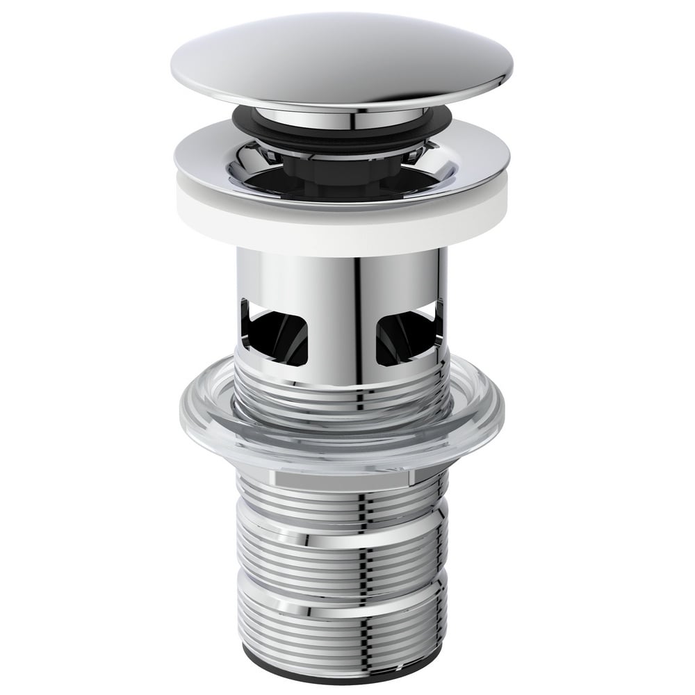 Ideal Standard Chrome 1 1/4" Slotted Basin Clicker Waste - E1482AA