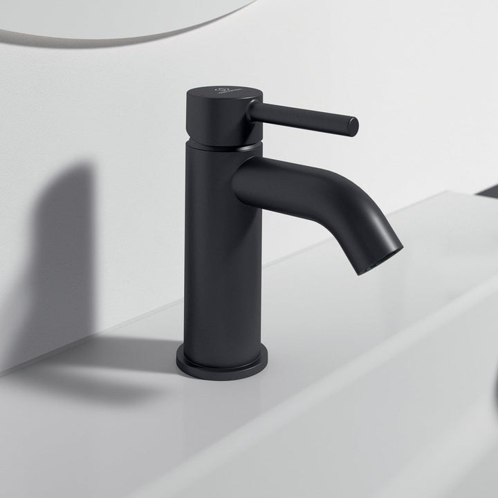ideal-standard-ceraline-silk-black-single-lever-basin-mixer-tap---bd136xg-