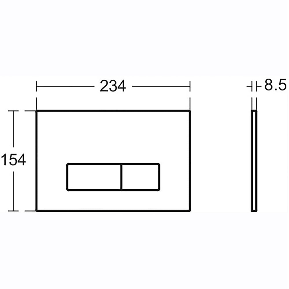 Ideal Standard Oleas White M2 Mechanical Dual Flushplate - R0121AC