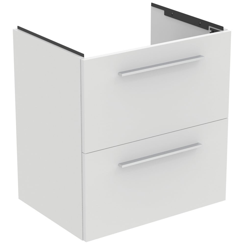 Ideal Standard i.life A Matt White 60cm Wall Hung Vanity Unit With 2 Drawers - T5255DU
