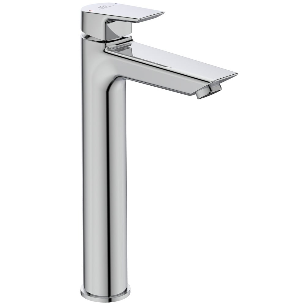 Ideal Standard Tesi Chrome Single Lever Tall, Smooth Body Basin Mixer Tap - A6575AA