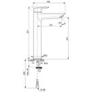 ideal-standard-tesi-chrome-single-lever-tall-smooth-body-basin-mixer-tap---a6575aa-