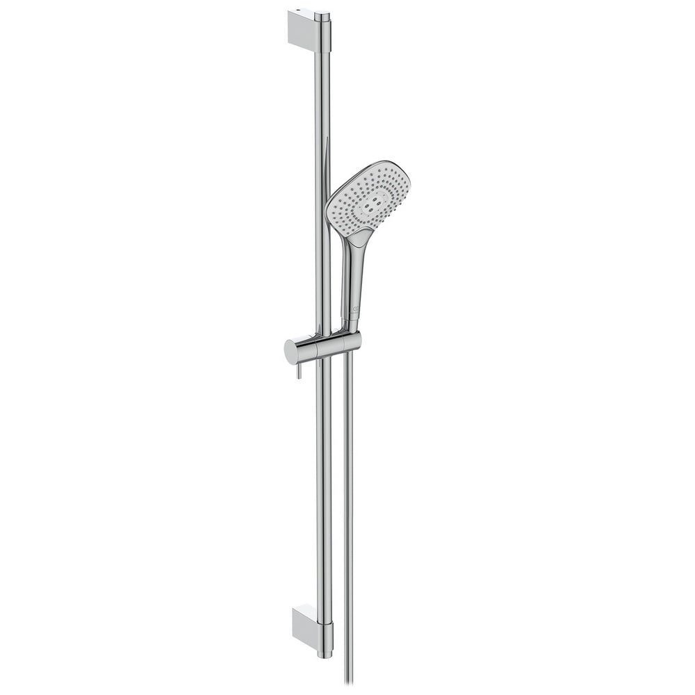 Ideal Standard Idealrain Evo Jet Chrome Diamond Hand shower 125mm With Rail Kit 900mm - B1764AA