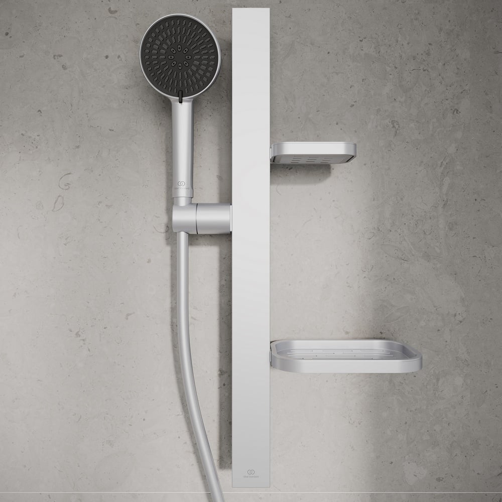 Ideal Standard Idealrain Alu+ Silver Shower Set 600mm With Handspray - BD586SI