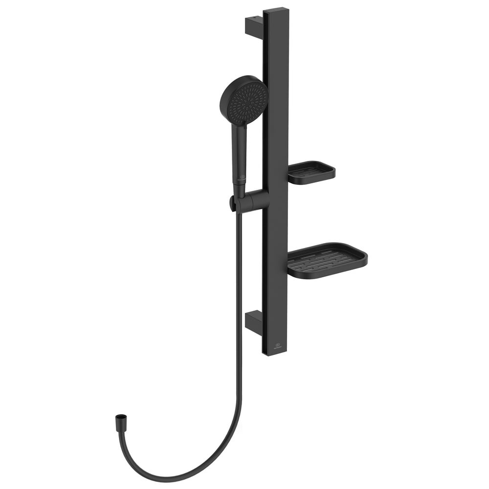 Ideal Standard Idealrain Alu+ Silk Black Shower Set 600mm with Handspray - BD586XG