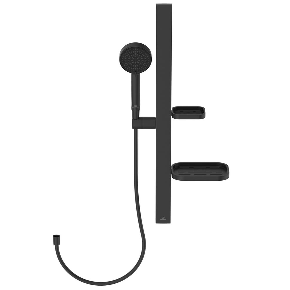 Ideal Standard Idealrain Alu+ Silk Black Shower Set 600mm with Handspray - BD586XG