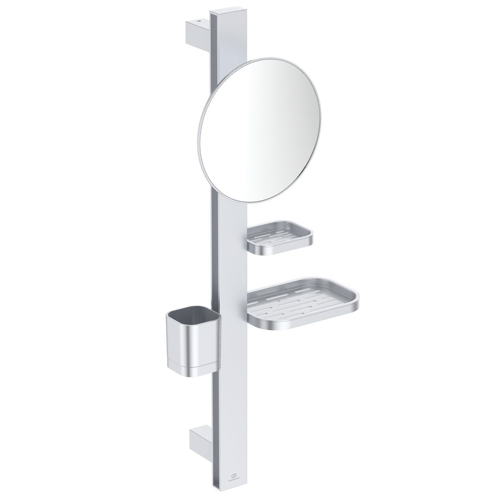 Ideal Standard Alu+ Silver Beauty Bar Small, Mirror 200mm - BD589SI