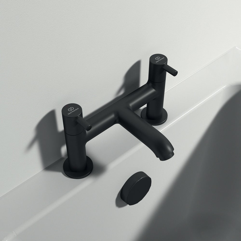 Ideal Standard Ceraline Silk Black Dual Control Bath Filler Tap - BC188XG
