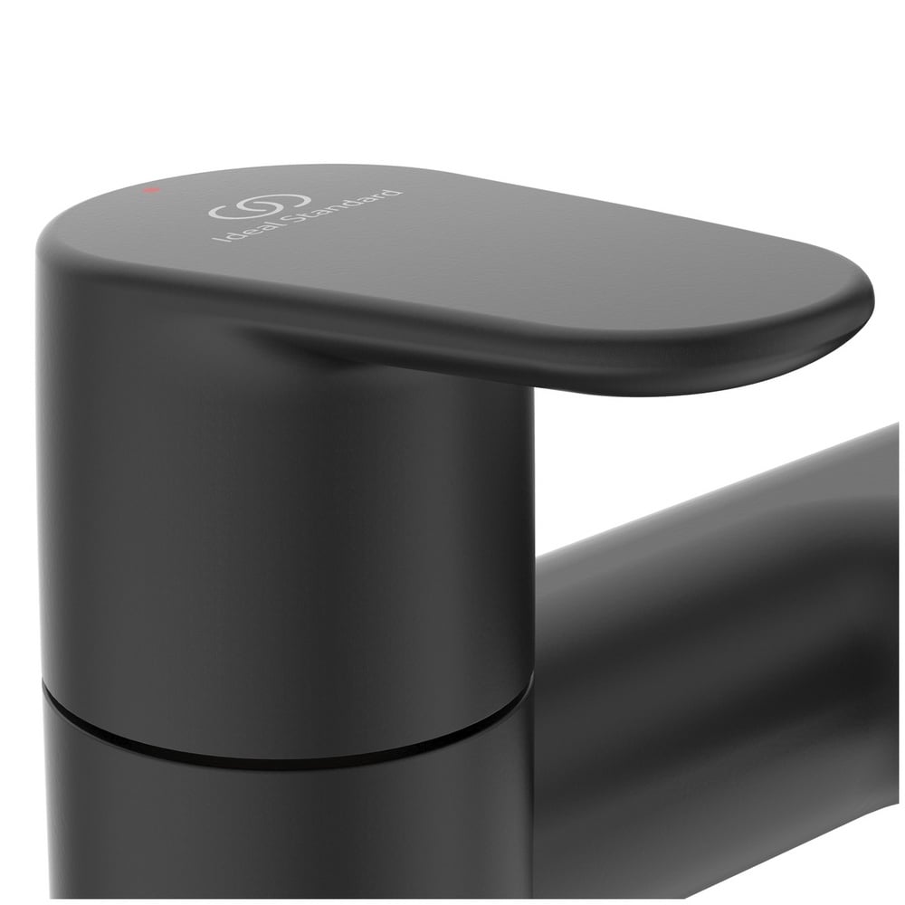 Ideal Standard Cerafine Silk Black O Dual Control Bath Shower Mixer With Shower Set - BC708XG